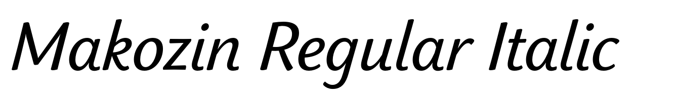 Makozin Regular Italic